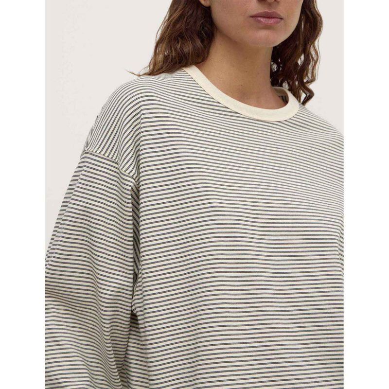 Assembly Label Malone Stripe Wide Sleeve Tee Cream Black image number 2